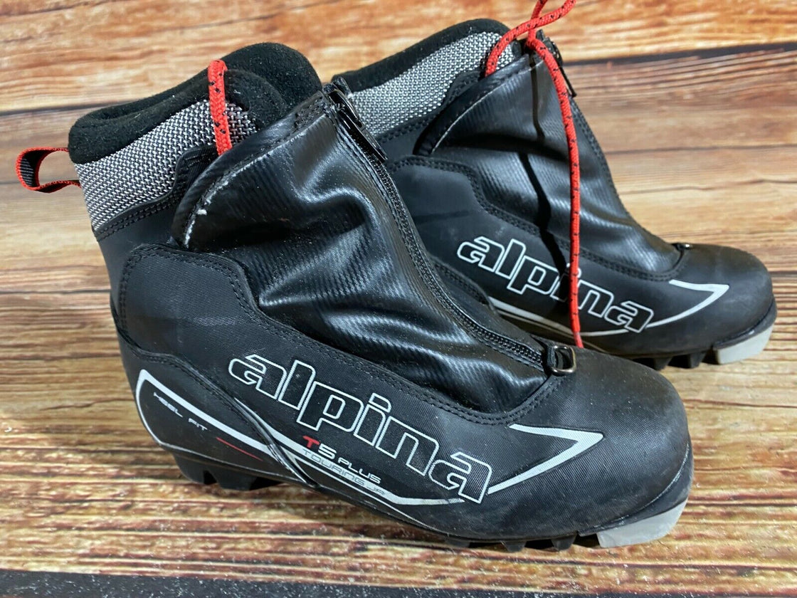 Alpina T5Plus Kids Nordic Cross Country Ski Boots Size EU34 US3 for NNN A-339