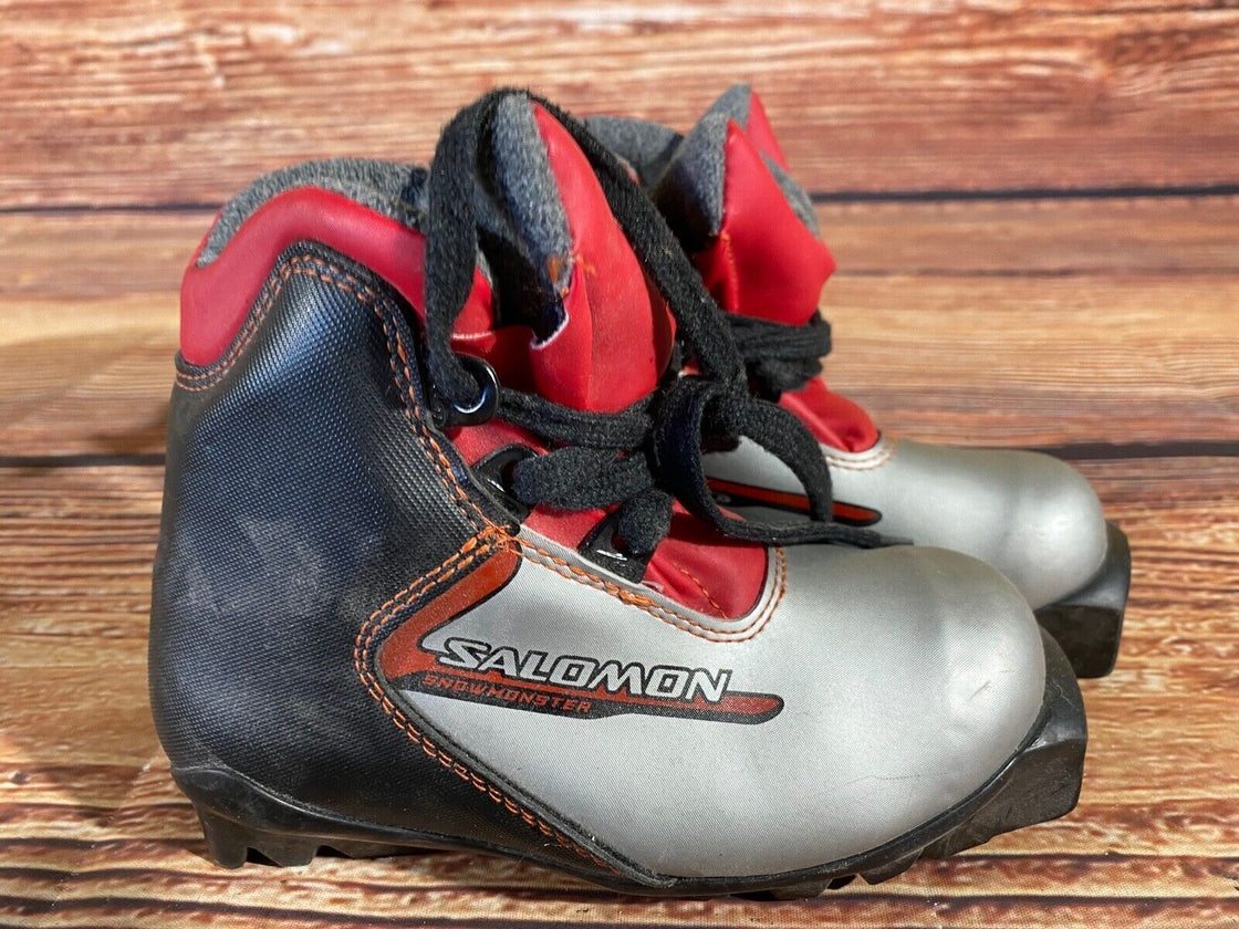 Salomon Snowmonster Kids Cross Country Ski Boots Size EU29 US11 SNS Profil S86