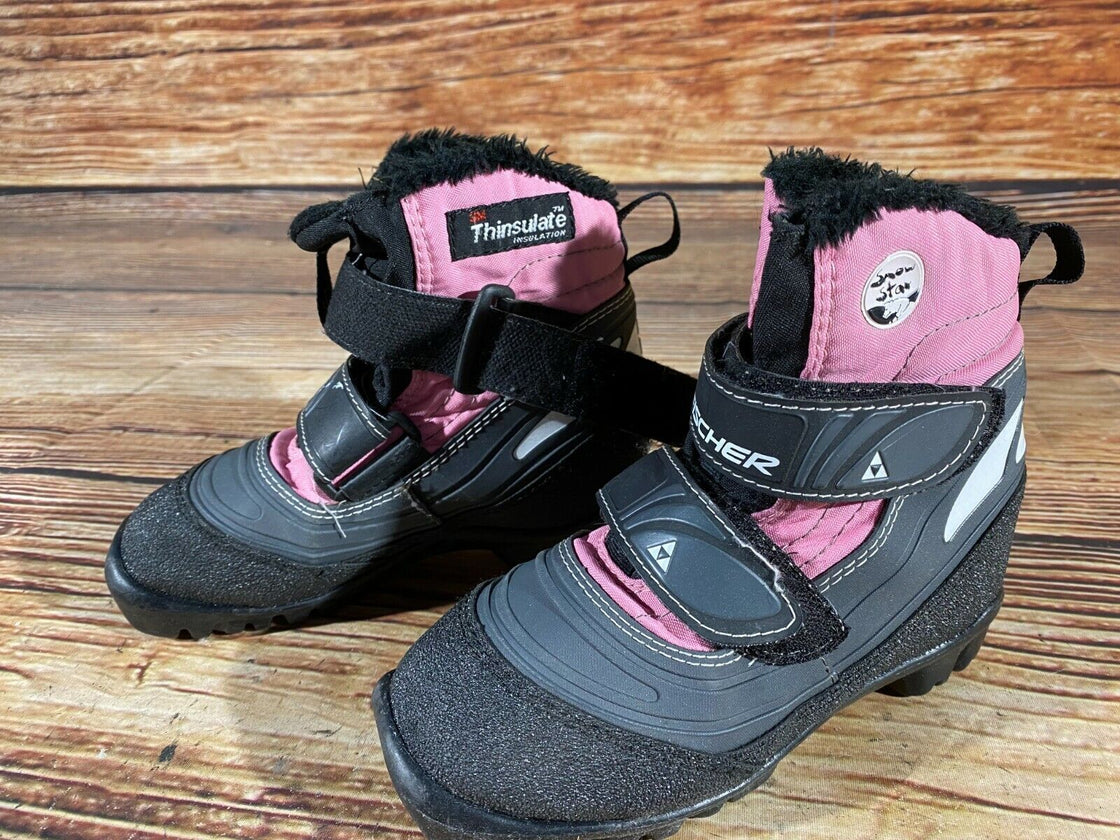 Fischer Snow Star Kids Nordic Cross Country Ski Boots Size EU30 US12 NNN F-120