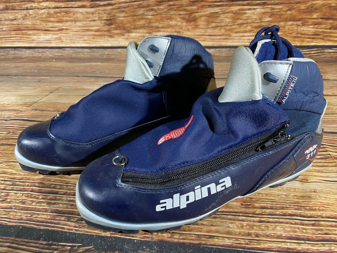 Alpina 311 Nordic Cross Country Ski Boots Size EU42 US9 NNN bindings
