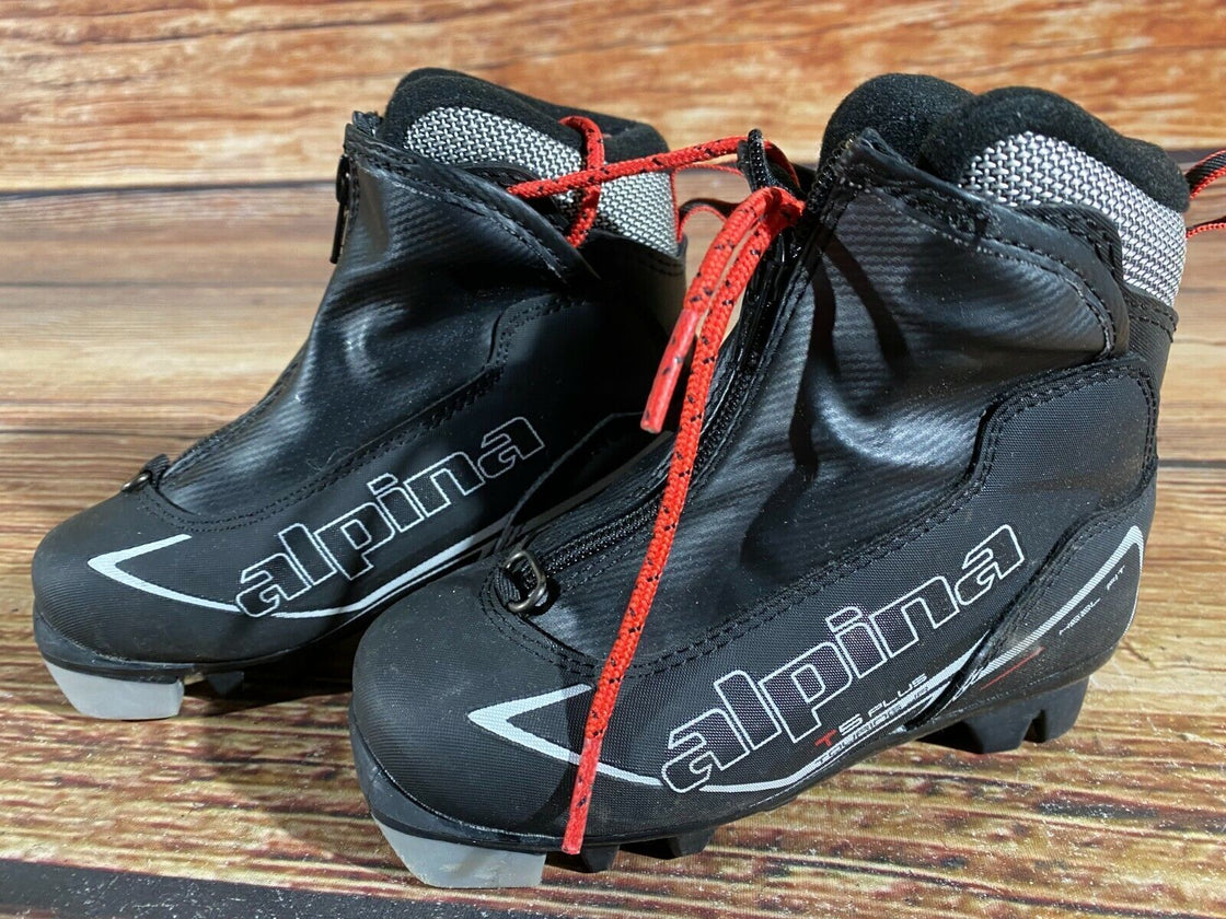Alpina T55 Plus Kids Nordic Cross Country Ski Boots Size EU27 US9.5 NNN A-172