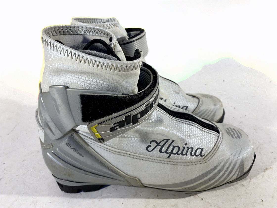 Alpina EVE 35T Nordic Cross Country Ski Boots Size EU37 US5.5 NNN bindings 298
