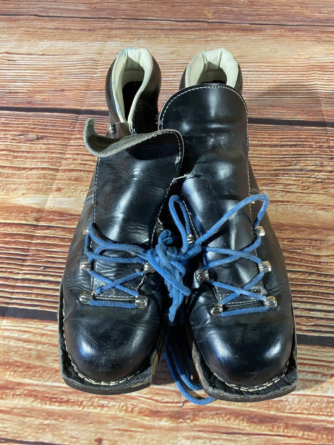 GARMISCH Vintage Cross Country Ski Boots Kandahar, Old Cable Bindings EU42 US9