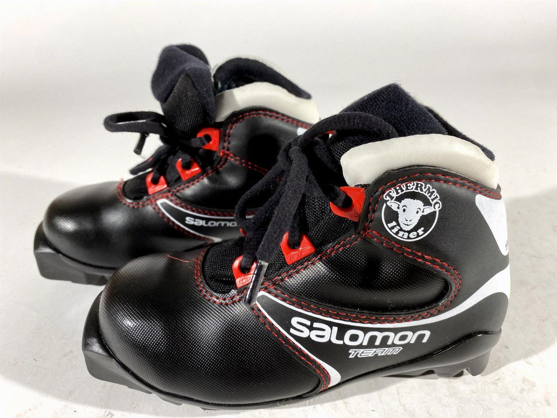 Salomon Kids Nordic Cross Country Ski Boots Size EU30.5 US12K SNS Profil S125