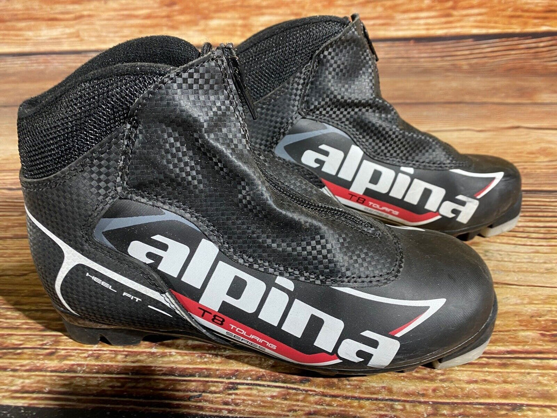 Alpina T8 Nordic Cross Country Ski Boots Kids Size EU36 US4.5 for NNN A-615