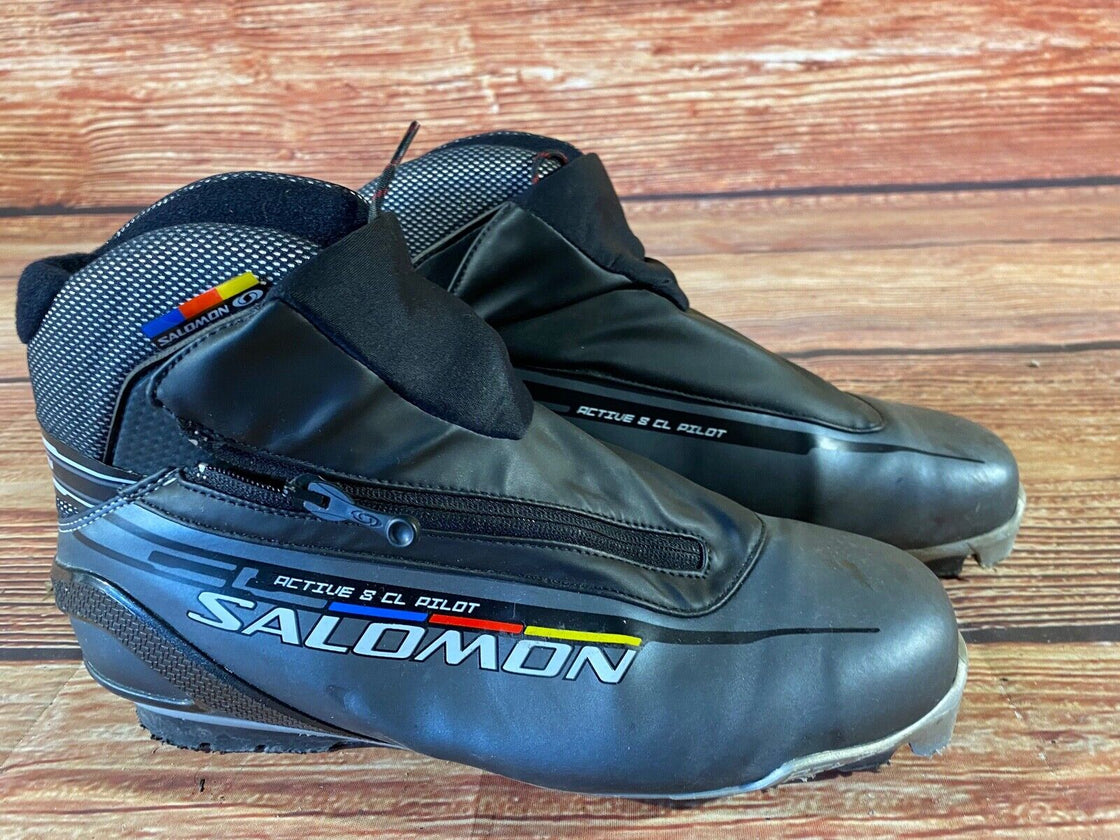 SALOMON Active 8CL Cross Country Ski Boots Size EU44 US10 SNS Pilot