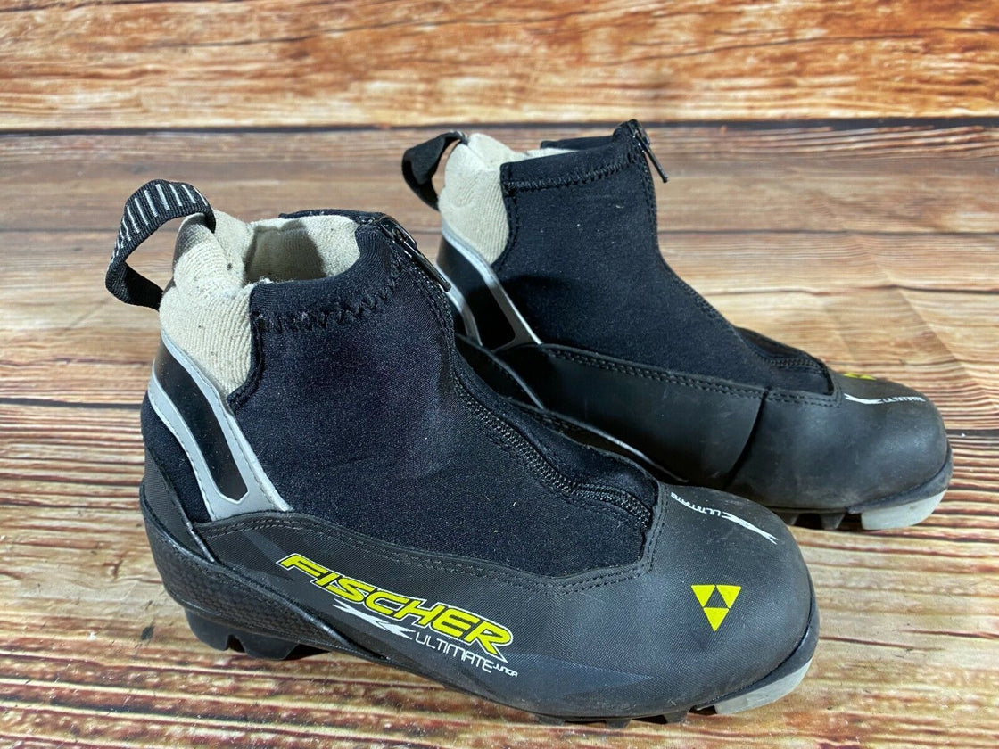 Fischer Ultimate Kids Nordic Cross Country Ski Boots Size EU34 NNN F-148