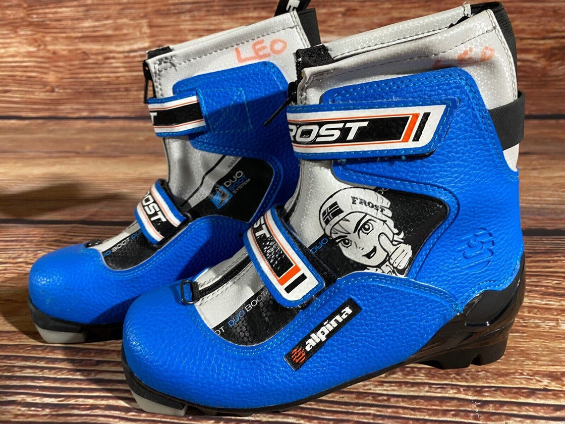 Alpina Frost Nordic Cross Country Ski Boots Kids Size EU29 US9 NNN A-1053
