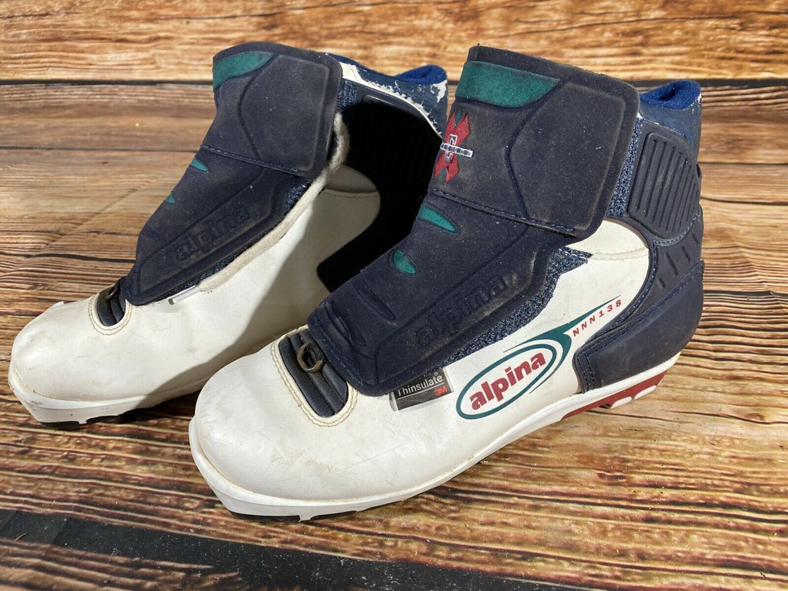 Alpina 138 Nordic Cross Country Ski Boots Size EU38 US6 NNN bindings 888