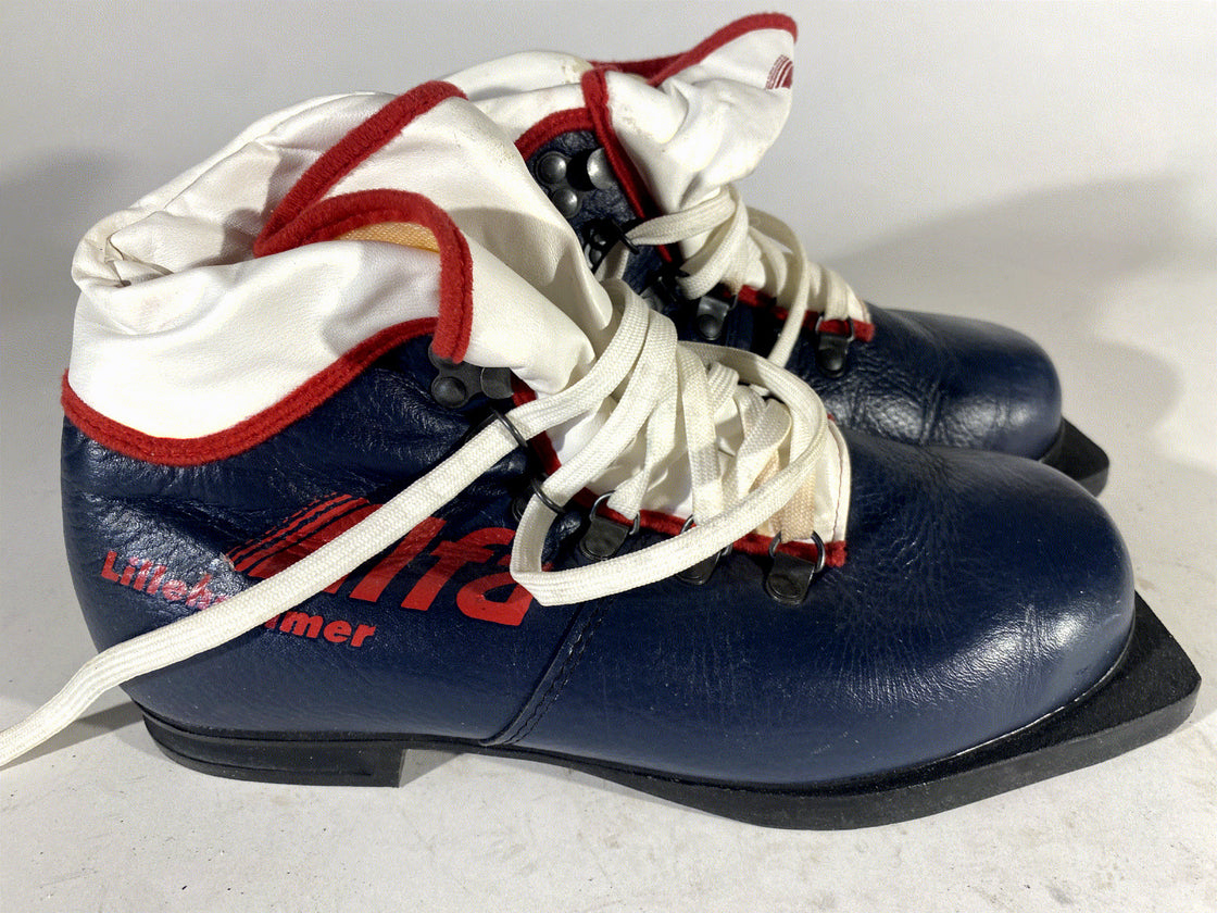 Alfa Vintage Nordic Norm Cross Country Ski Boots Size EU38 US6 NN 75mm