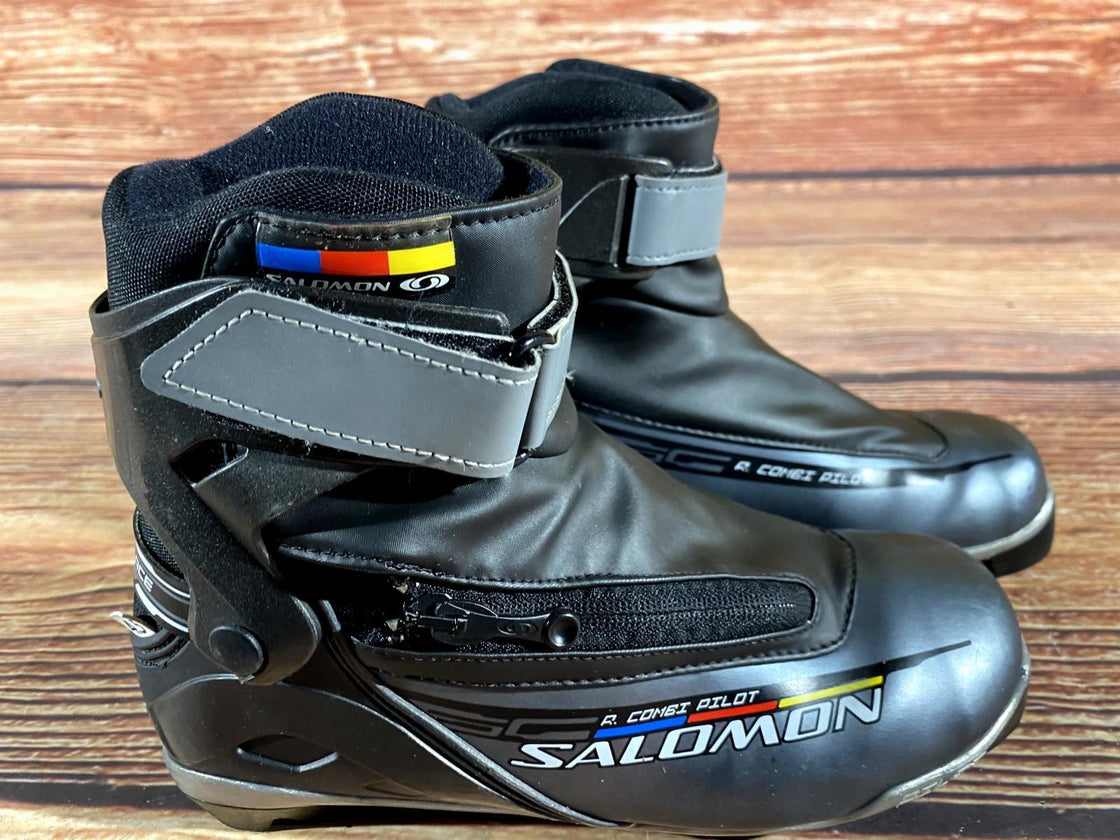 SALOMON R Combi Nordic Cross Country Ski Boots Size EU37 1/3 US5 SNS Pilot