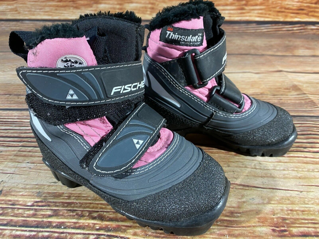Fischer Snow Star Kids Nordic Cross Country Ski Boots Size EU25 US8.5 NNN F-196