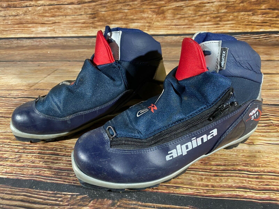Alpina 311 Nordic Cross Country Ski Boots Size EU43 US9.5 NNN bindings 991