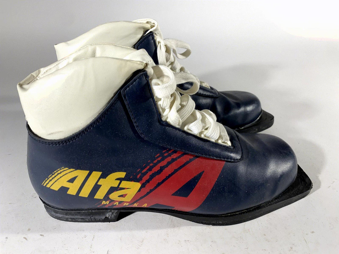 Alfa Vintage Nordic Norm Cross Country Ski Boots Size EU40 US7.5 NN 75mm