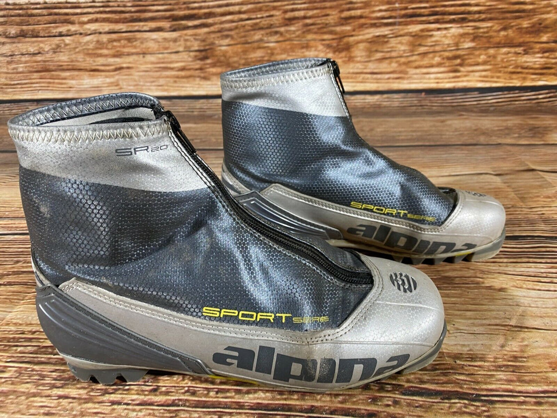 Alpina SR20 Nordic Cross Country Ski Boots Size EU40 US7.5 NNN bindings 681