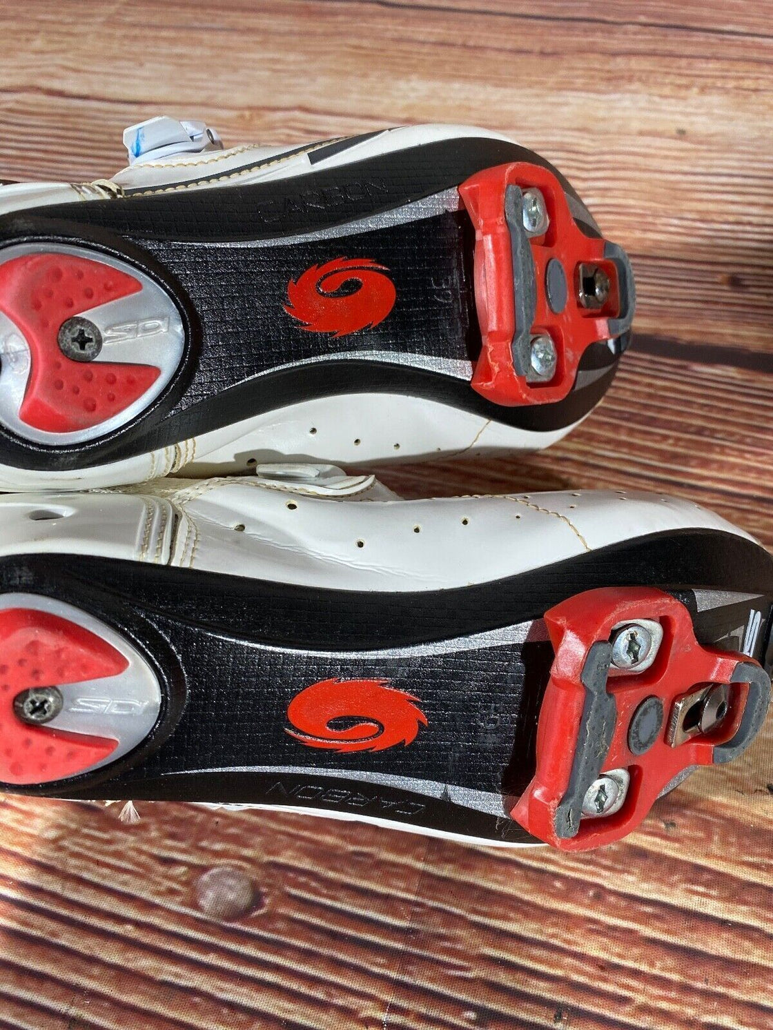 SIDI Carbon Road Cycling Shoes Road Bike 3 Bolts Unisex Size EU39 US6  Mondo 238