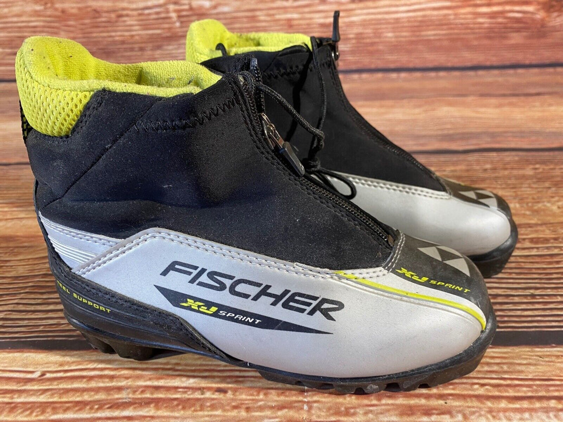 Fischer XJ Sprint Nordic Cross Country Ski Boots Kids Size EU33 US2 NNN F-628