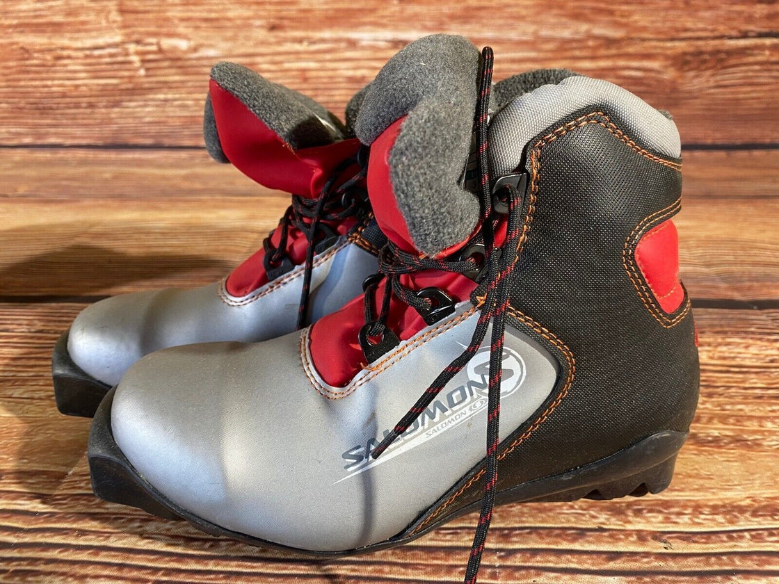 Salomon Snow Kids Cross Country Ski Boots Size EU35.5 US3.5 SNS Profil S89