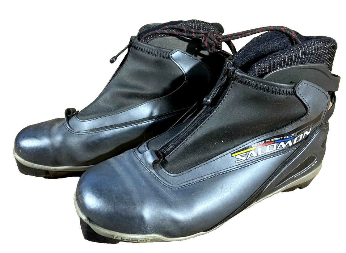 SALOMON 7X Classic Nordic Cross Country Ski Boots Size EU41 1/3 US8 SNS Pilot