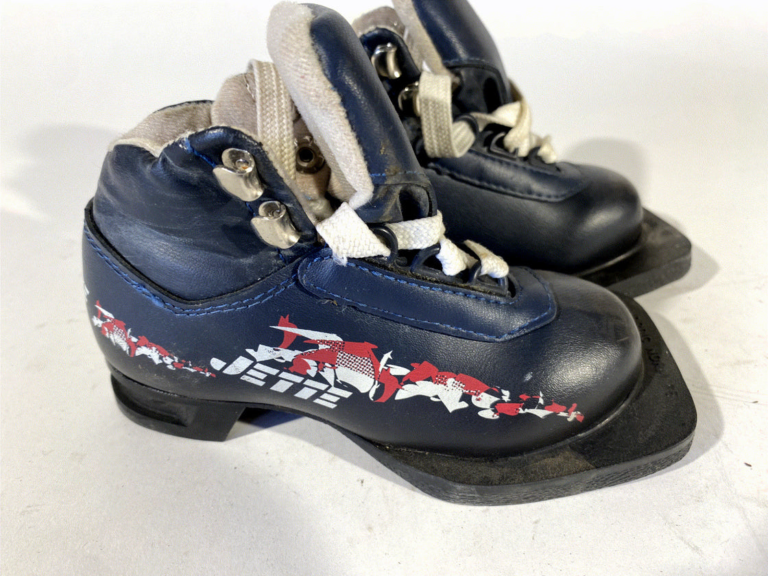 Jette Vintage Cross Country Nordic Norm Ski Boots Kids Size EU25 US8.5 NN 75mm