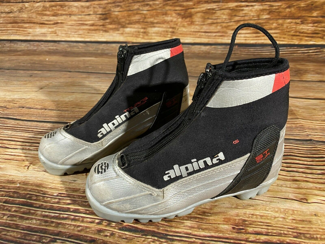 Alpina ST10 JR Nordic Cross Country Ski Boots Size EU32 US1.5 NNN bindings