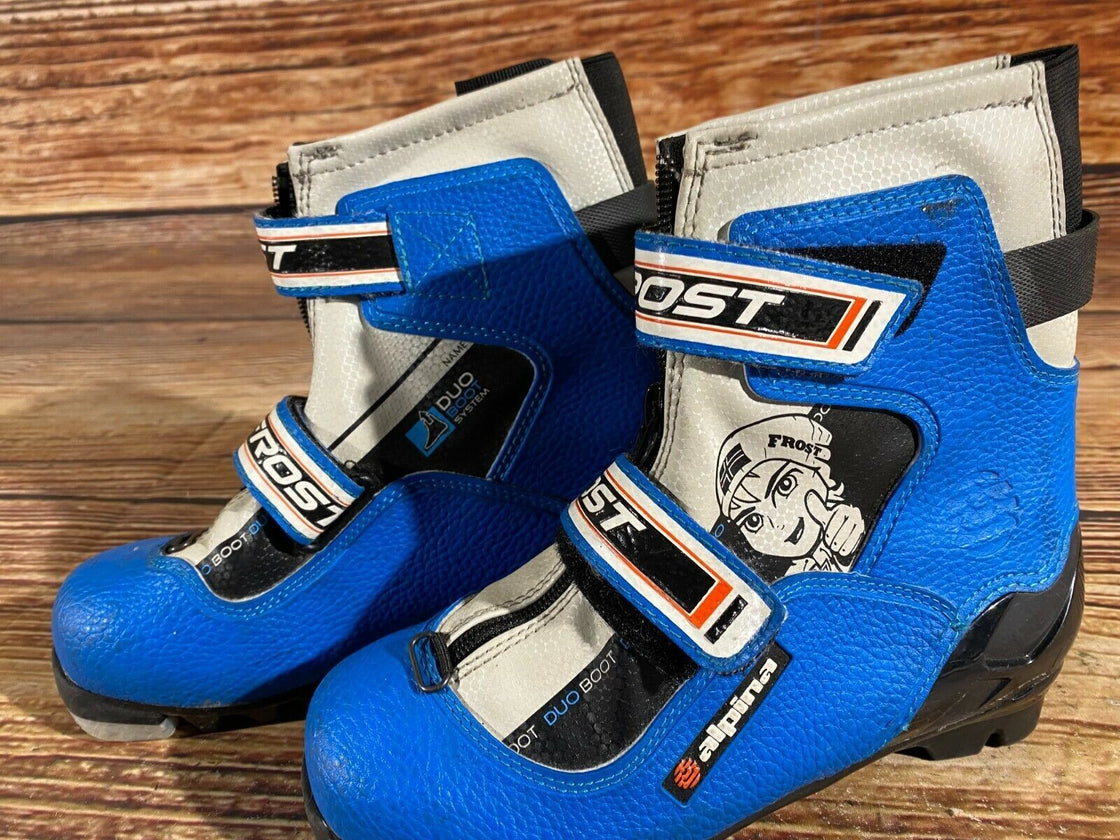 Alpina Frost Kids Nordic Cross Country Ski Boots Size EU34 US3 for NNN A-329