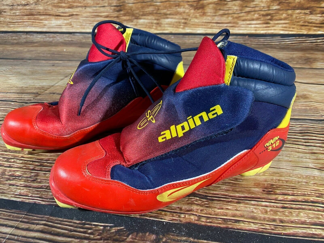 Alpina 312 Nordic Cross Country Ski Boots Size EU41 US8 NNN bindings