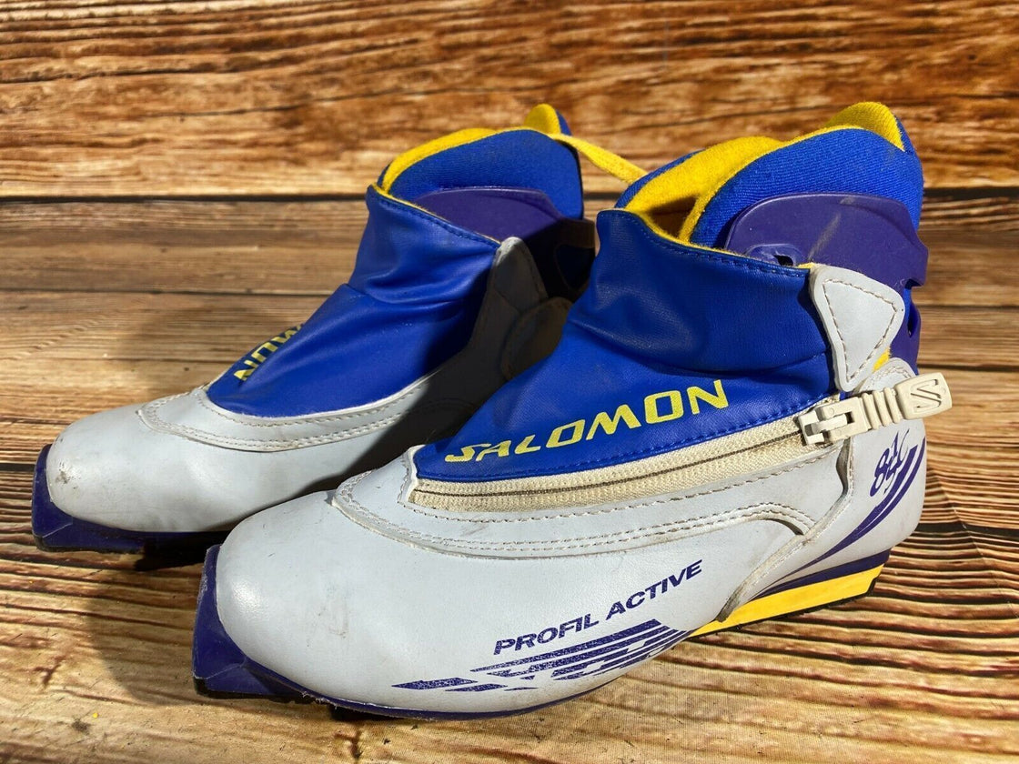 SALOMON 8.1 SC Kids Nordic Cross Country Ski Boots Size EU36 2/3 US4.5 SNS S-57