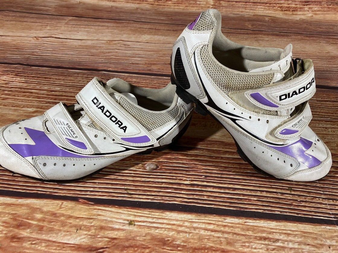 DIADORA Escape 2 MTB Cycling Shoes 2 Bolts Ladies Size EU40 US8.5 Mondo 244