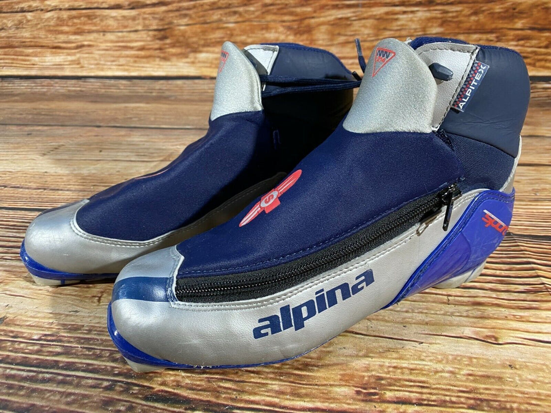 Alpina 314 Nordic Cross Country Ski Boots Size EU41 US8 NNN bindings 609