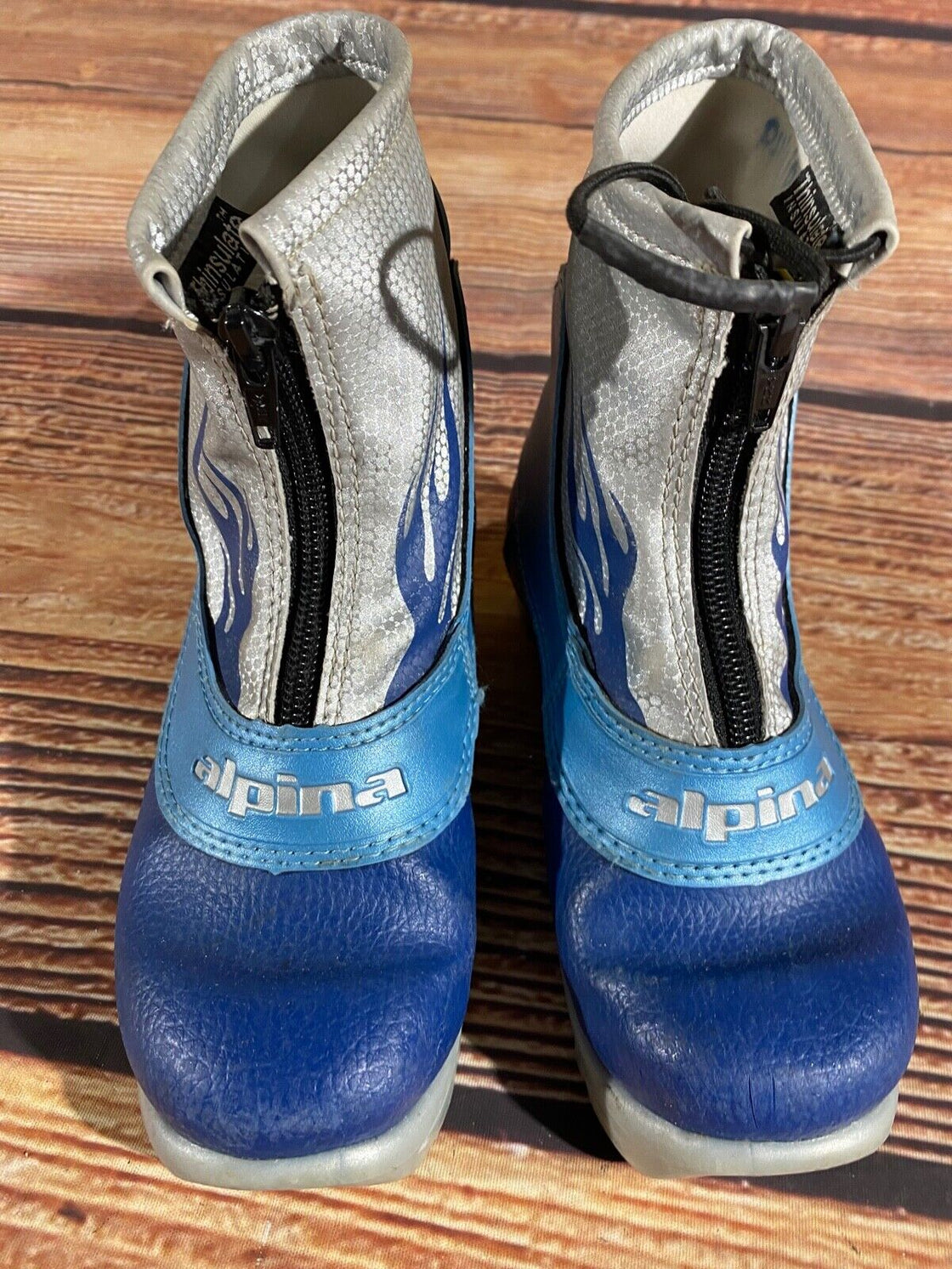 Alpina Frost Kids Nordic Cross Country Ski Boots Size EU31 US12.5 NNN A-1193