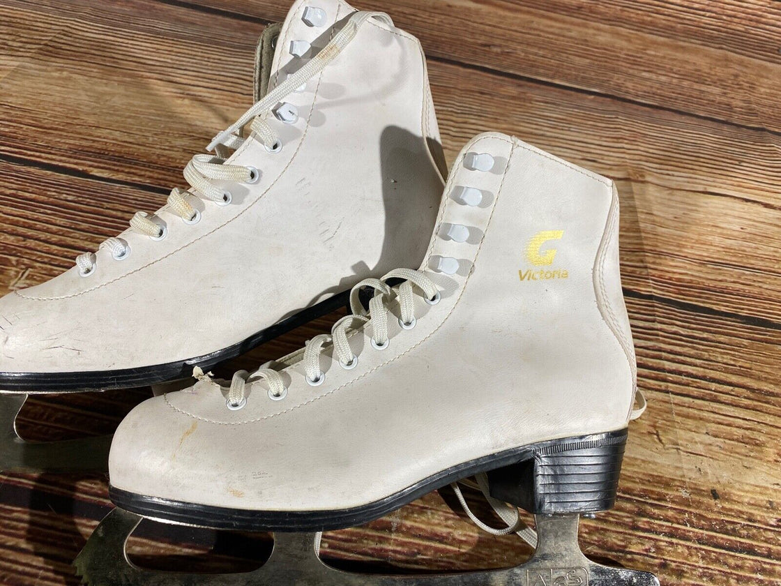 VICTORIA GRAF Figure Skating Ice Skates Shoes Ladies Size EU38, Mondo 249