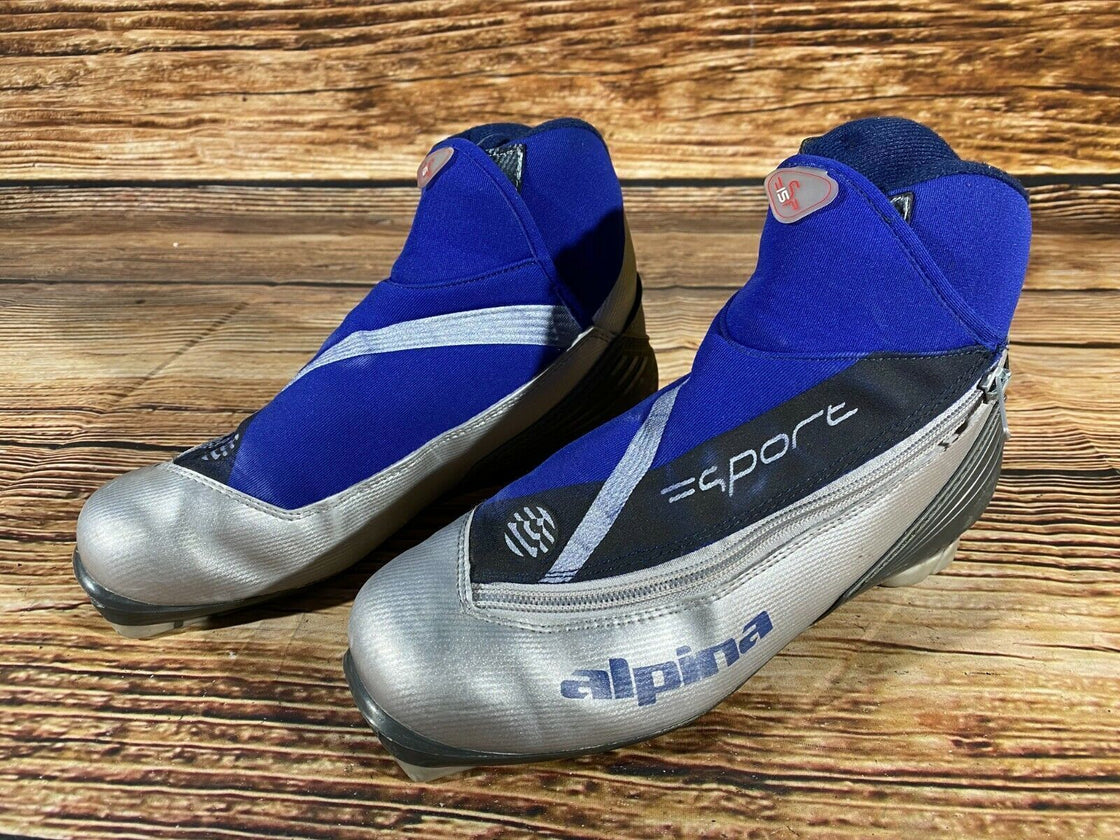 Alpina SP15 Nordic Cross Country Ski Boots Size EU40 US7.5 NNN bindings