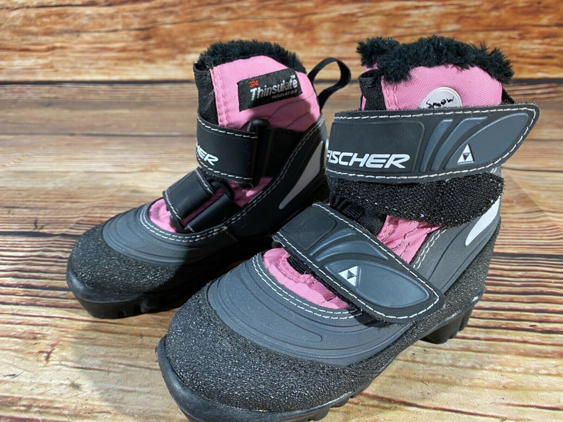 Fischer Snow Star Kids Nordic Cross Country Ski Boots Size EU25 US8.5 NNN F-196