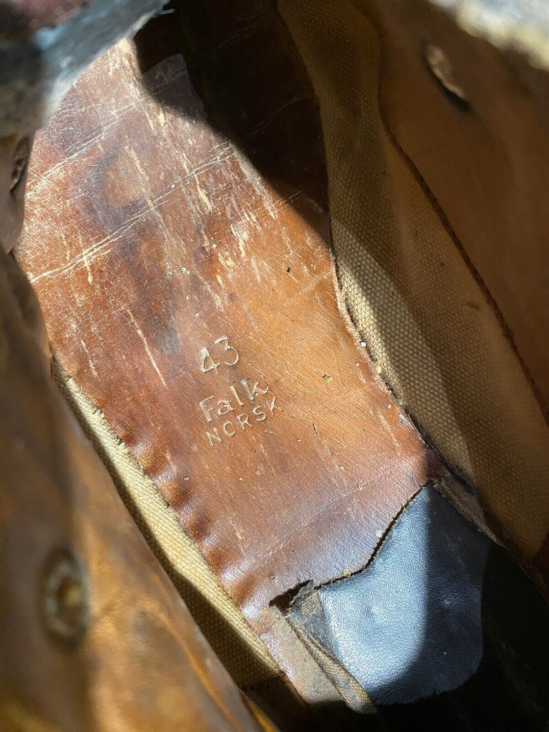 FALK Vintage Cross Country Ski Boots Kandahar Old Cable Bindings EU43 US9