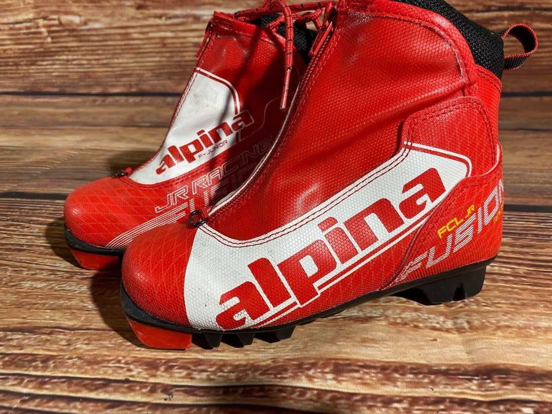 Alpina FCL jr Kids Nordic Cross Country Ski Boots Size EU32 US1.5 NNN A-1251