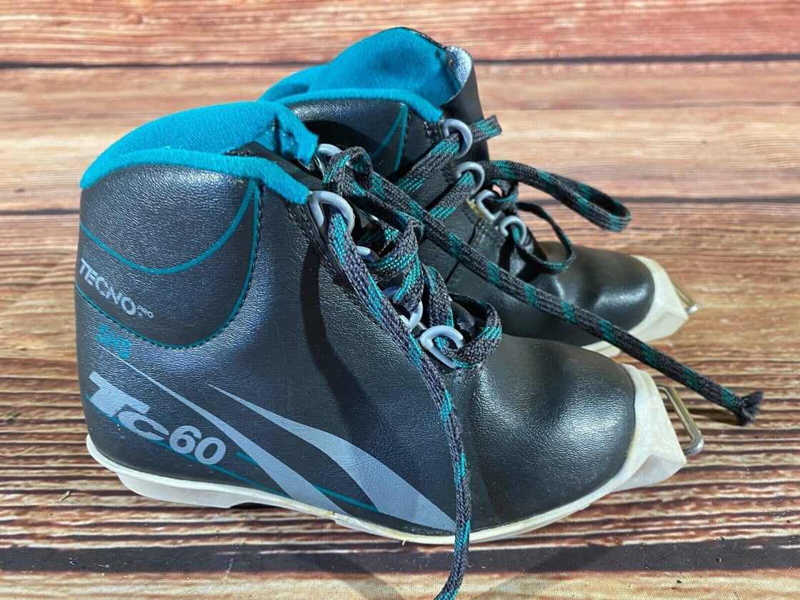 Tecno Kids  Nordic Cross Country Ski Boots Size EU30 US12 SNS Old Bindings