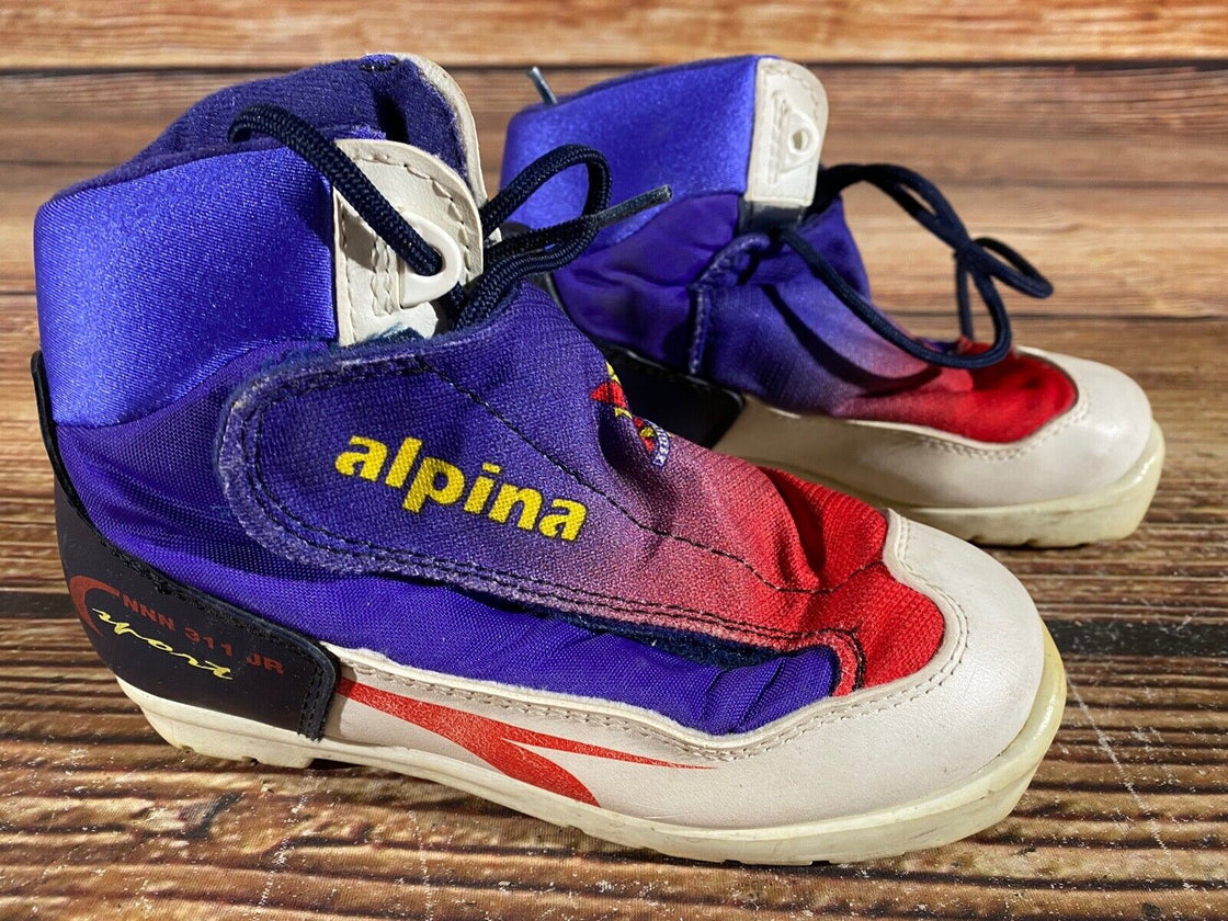 Alpina 311jr Kids Nordic Cross Country Ski Boots Size EU29 US11 NNN A-871