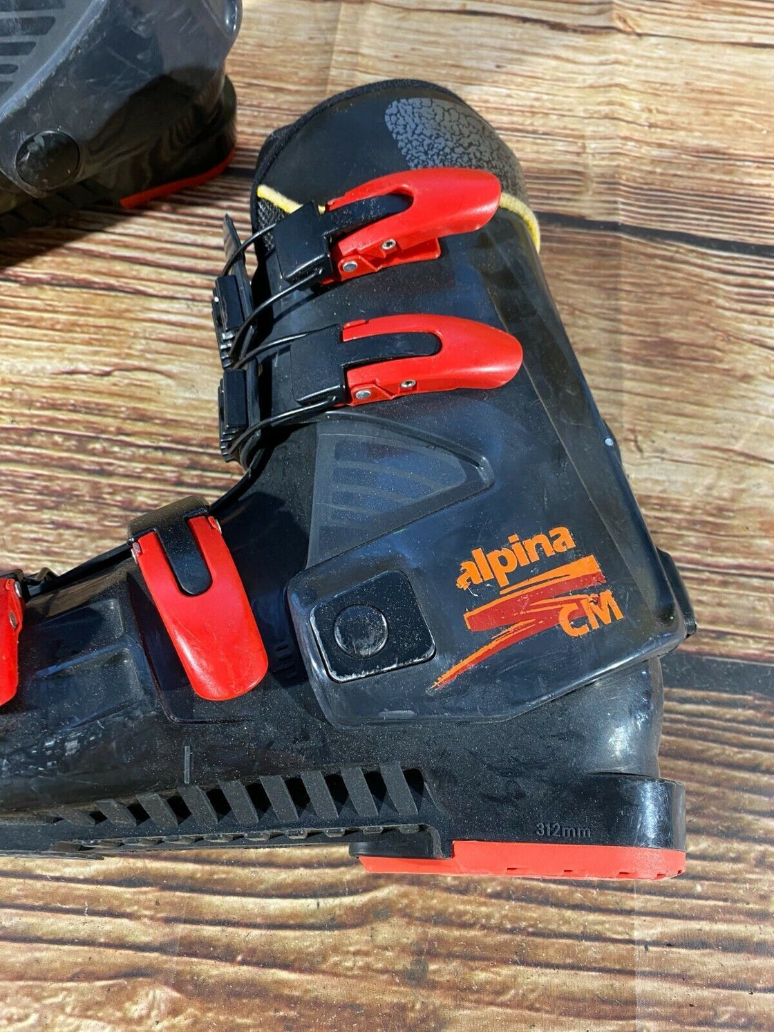 Alpina Vintage Alpine Ski Boots Size Mondo 270 mm, Outer Sole 312 mm DH44