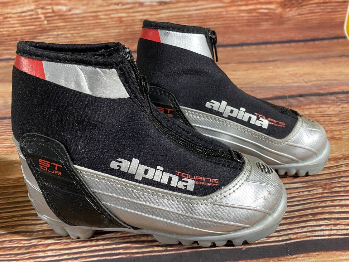Alpina ST10jr Kids Nordic Cross Country Ski Boots Size EU28 US10.5 NNN A-1204