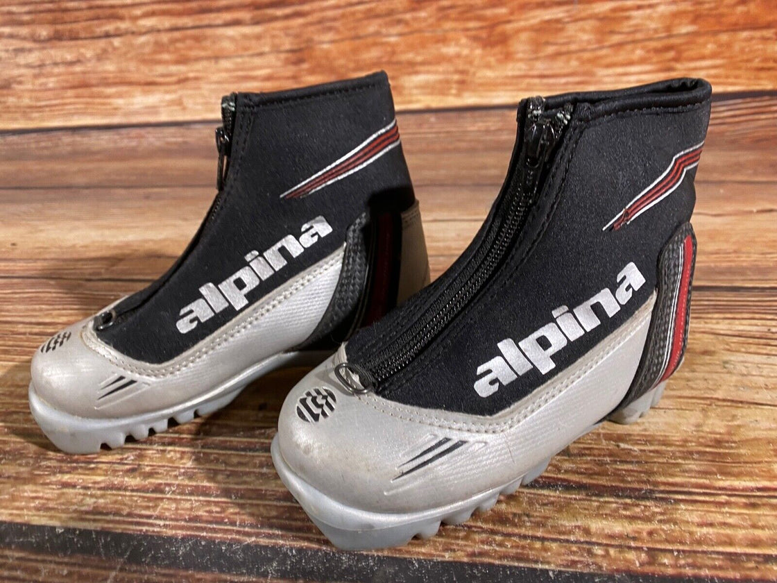 Alpina ST10jr Kids Nordic Cross Country Ski Boots Size EU28 US10.5 NNN A-866