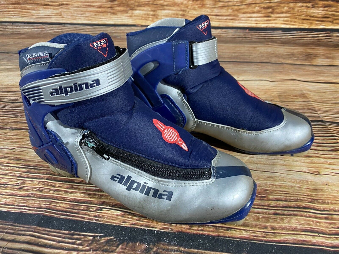 Alpina 338 Nordic Cross Country Ski Boots Size EU40 US7.5 NNN bindings 1067