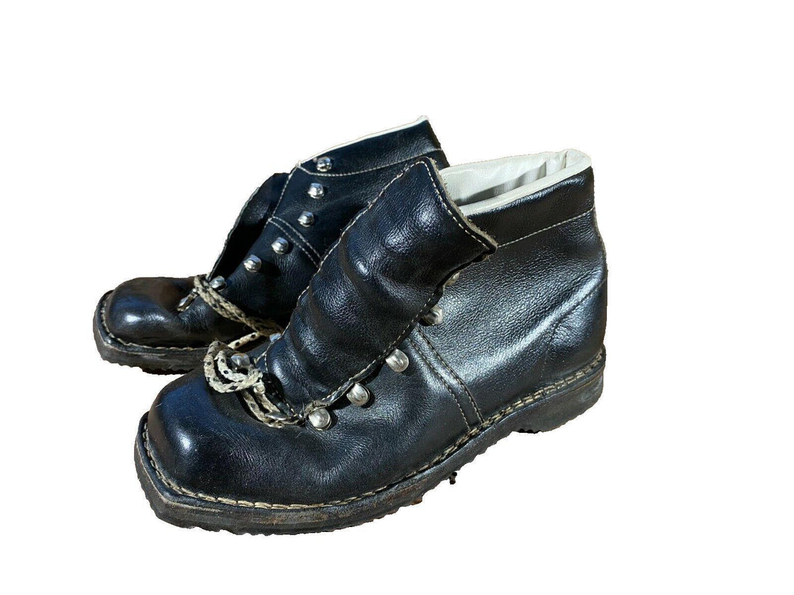 Vintage Cross Country Ski Boots Kandahar, Old Cable Bindings EU39 US6.5