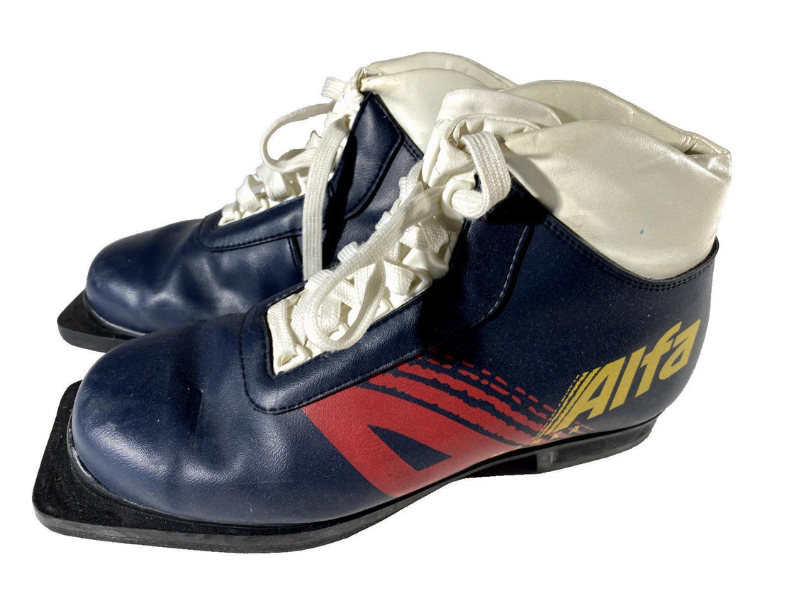 Alfa Vintage Nordic Norm Cross Country Ski Boots Size EU40 US7.5 NN 75mm