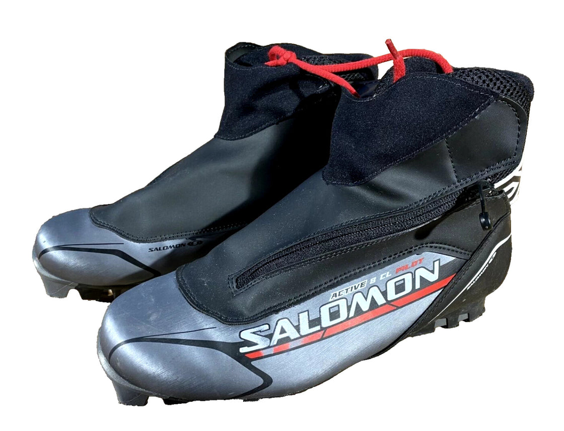 SALOMON Active 8 Classic Nordic Cross Country Ski Boots Size EU40 US7 SNS Pilot