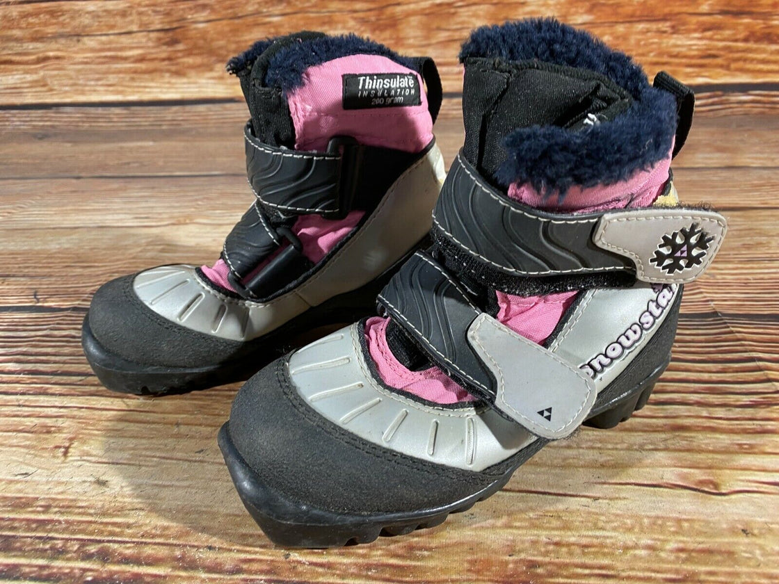 Fischer Snow Star Kids Nordic Cross Country Ski Boots Size EU29 US11 NNN F-211