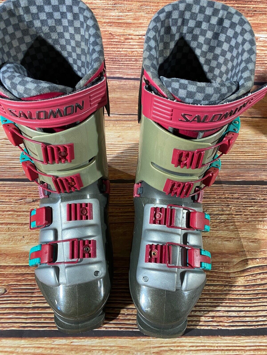 SALOMON Vintage Alpine Ski Boots Size Mondo 268 mm, Outer Sole 312 mm DH23