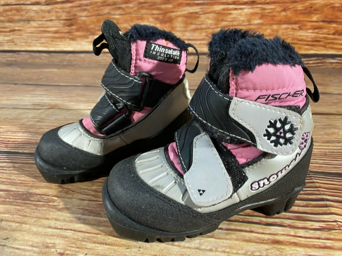 Fischer Snow Star Kids Nordic Cross Country Ski Boots Size EU25 US8.5 NNN F-205