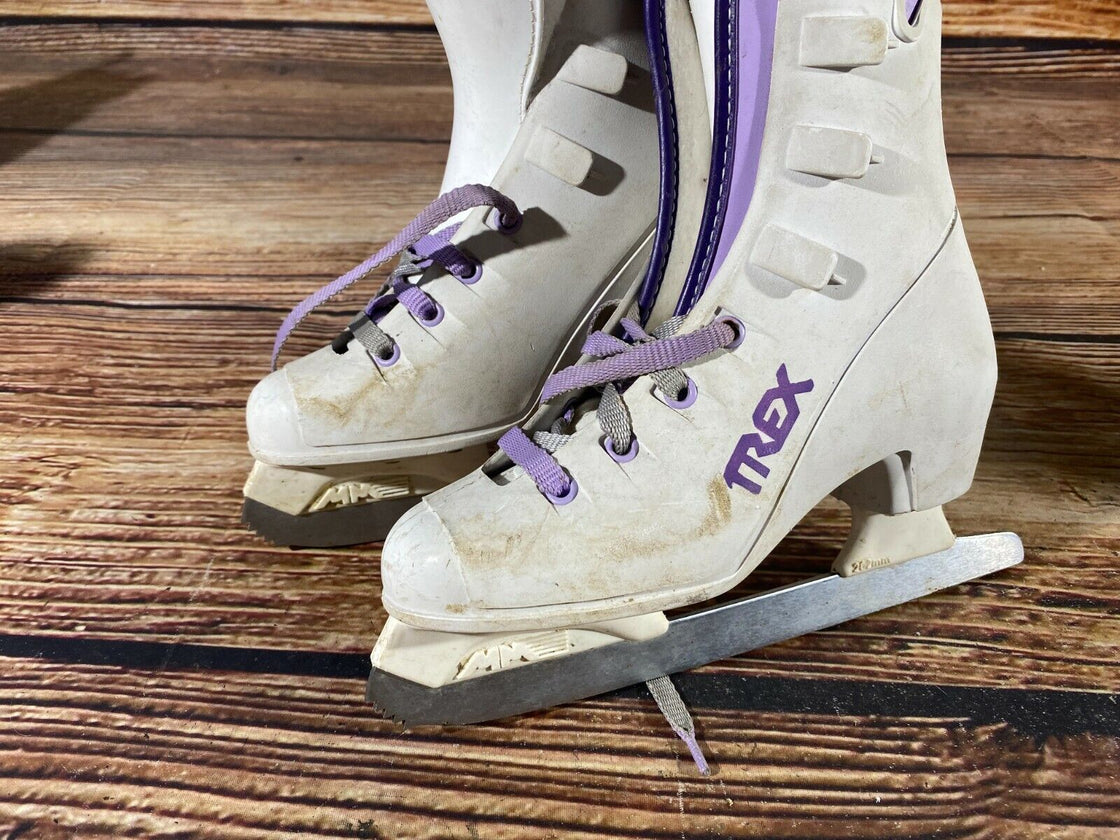 TREX Figure Skating Ice Skates Winter Skating Shoes Girls Kids Size Mondo 202