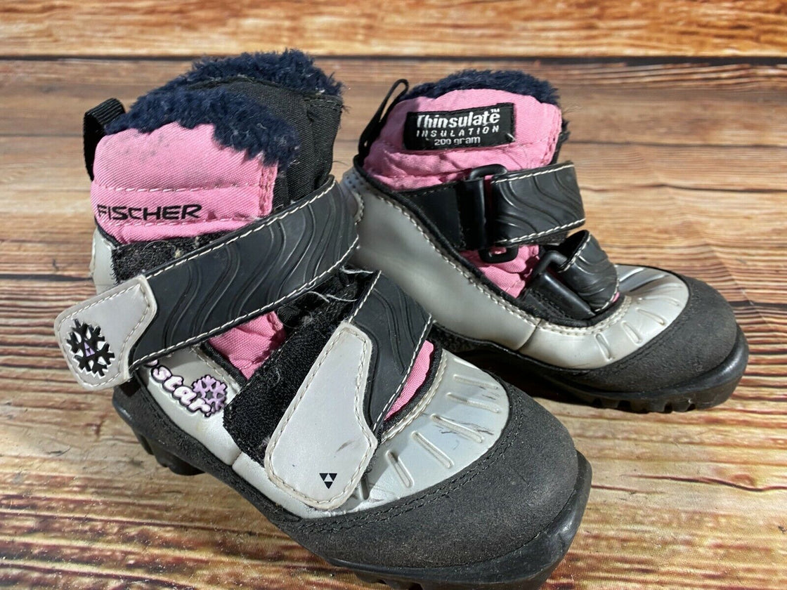 Fischer Snow Star Kids Nordic Cross Country Ski Boots Size EU27 US9.5 NNN F-213
